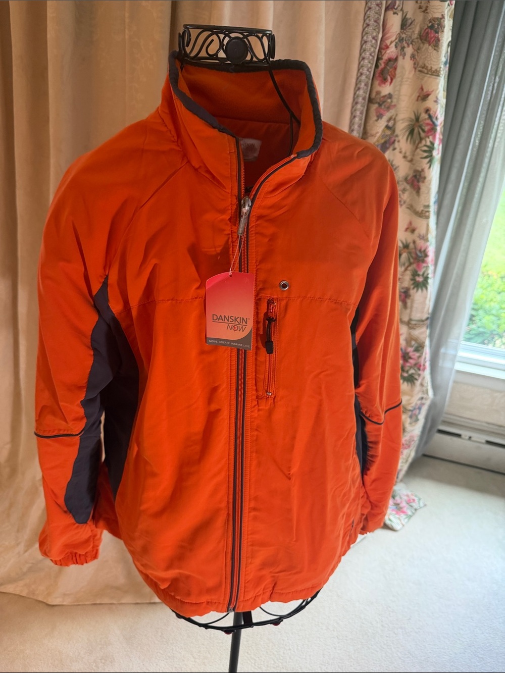 Danskin Now Orange Jacket with Black Accents